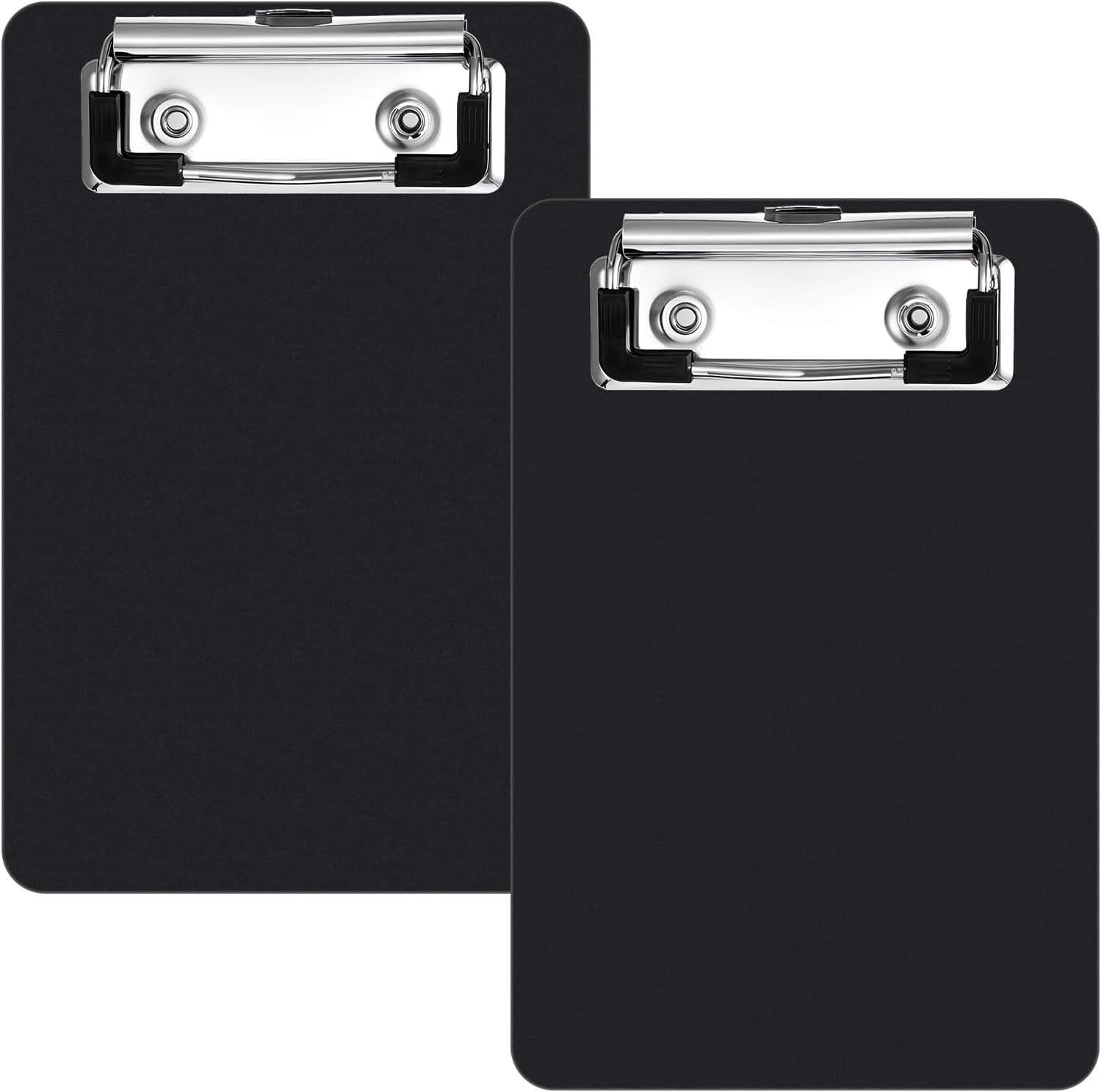 2 PCS Mini Clipboard, 4″ X 6″ Black Small Clipboards Sturdy Pocket Clipboard, Mi