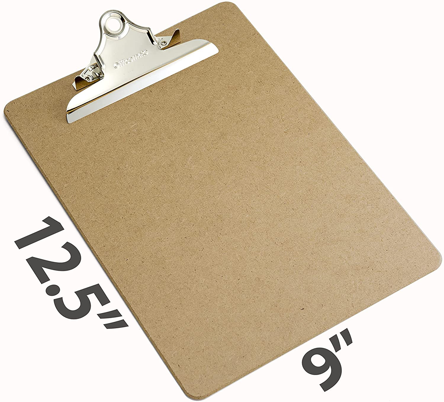 Recycled Wood Clipboard, Letter Size, 9″ x 12.5″ with 6″ Clip, 3 Pack (83133),Br