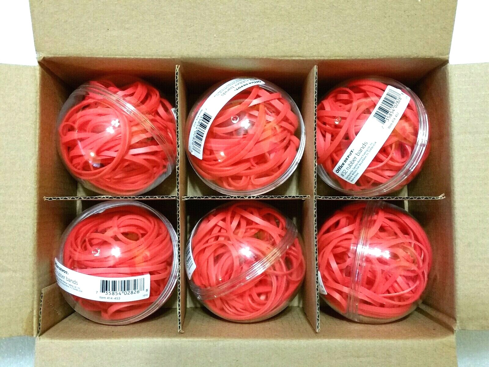 Office Depot Rubber Band Balls – Sz 32 Coral Colored Part 414-453 Qty 2, 4 or 6