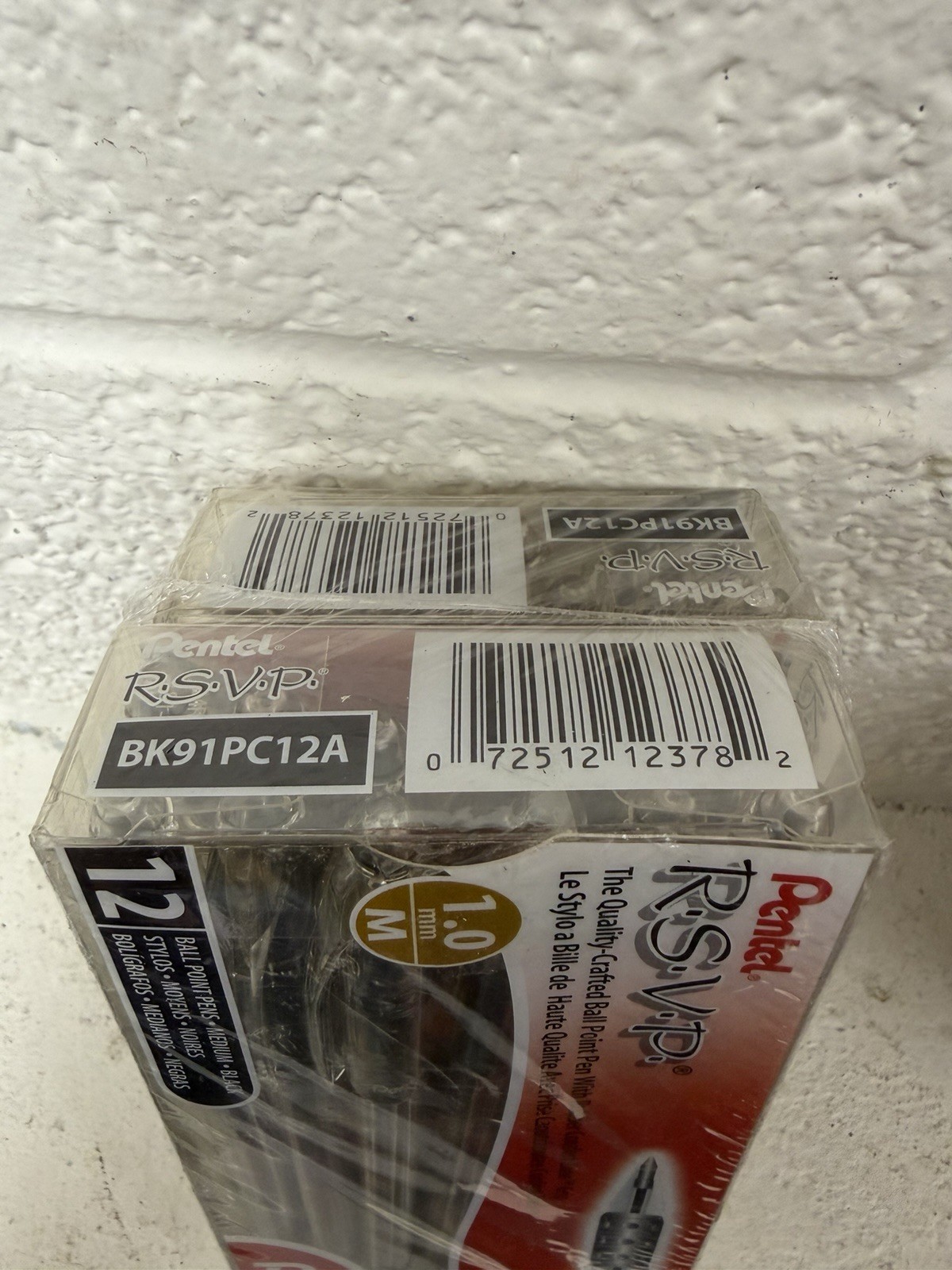 Lot Of 10 24 Packs 120 Pentel RSVP Ball Point Pen Fine Black Ink NIB