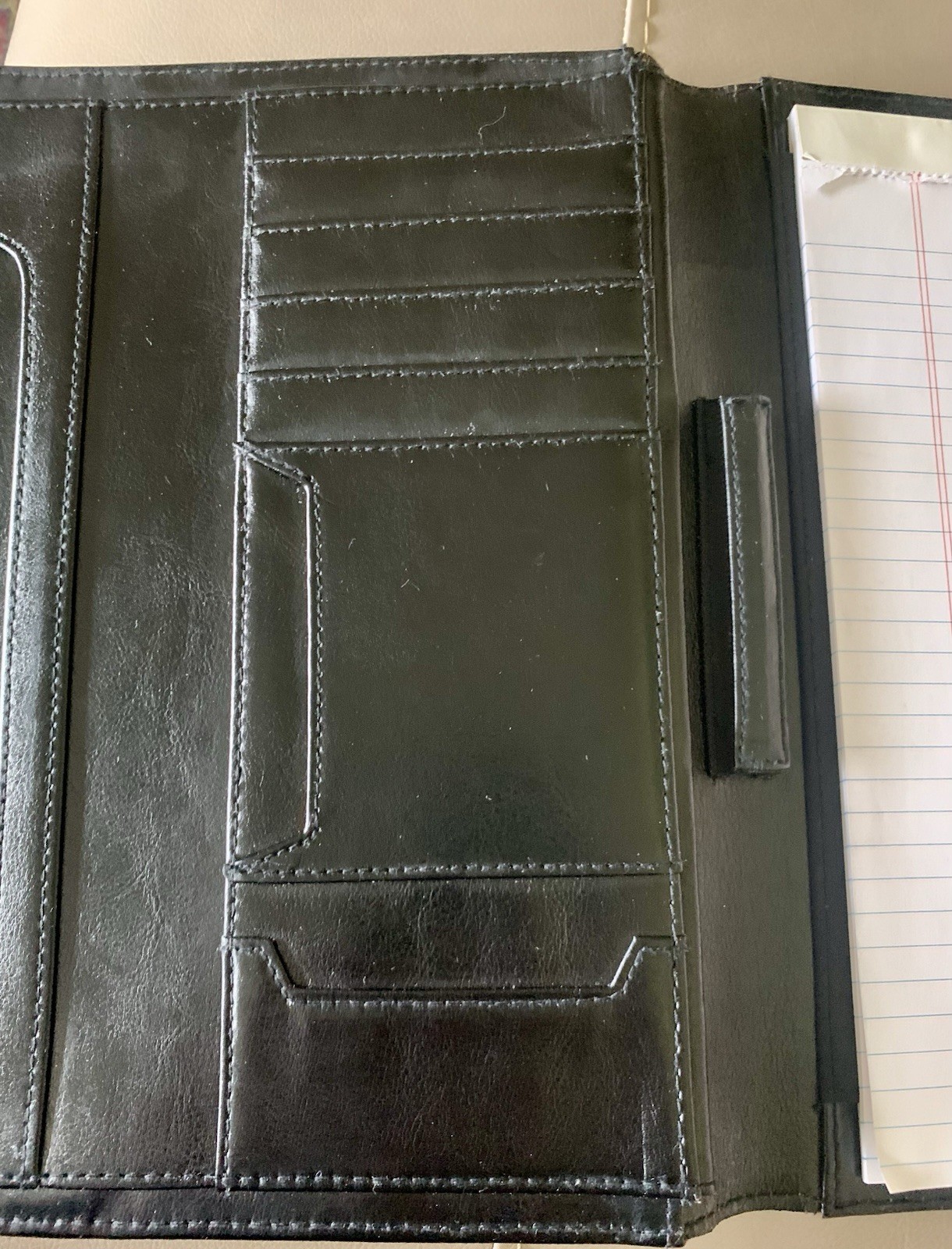 Black Leather Portfolio Folder Padfolio Business Organizer Document Plannr 10×13