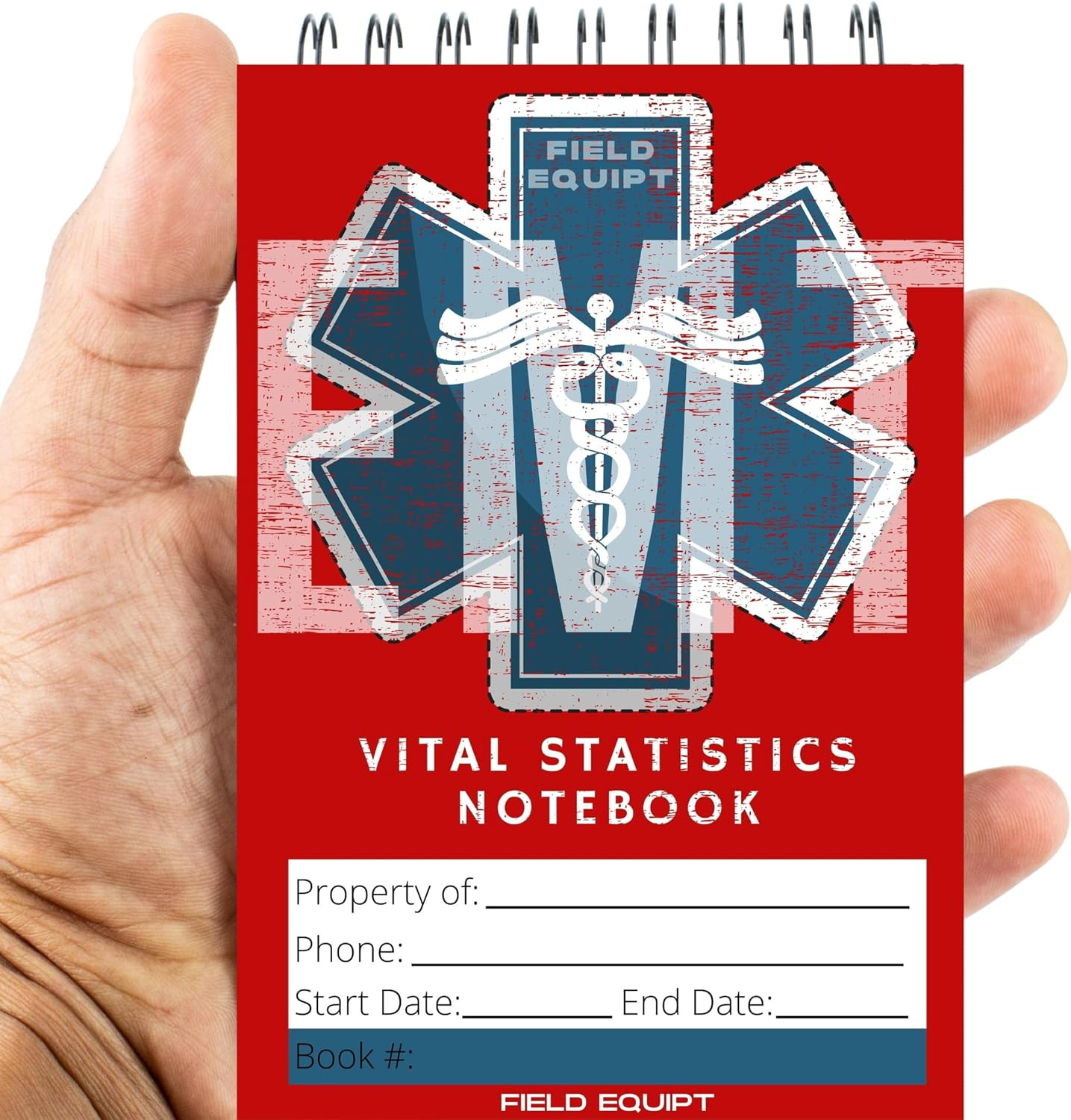 EMT Vital Statistics Notepad – 6 Pack Vitals Notebook for First Responder Note P