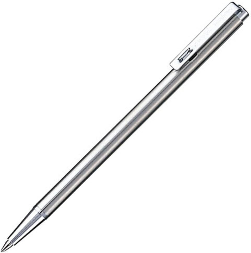 Mini Ballpoint Pen 0.7 Mm, Silver Body, Black Ink (T-3)