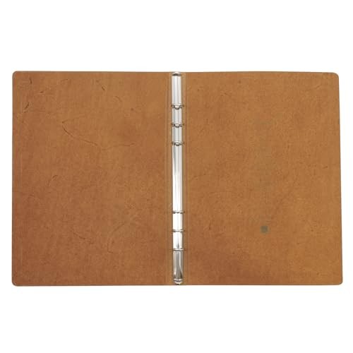 DESIGNPHIL A5 Plotter in Beige Ebro Leather Binder with 11mm Rings