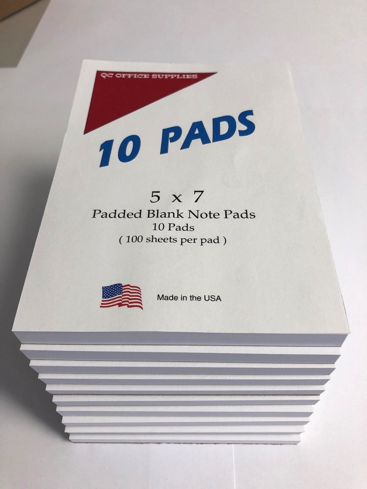 Note Pads / Memo Pads- 5” X 7” – 100 Sheets Per Pad – 10 Pads