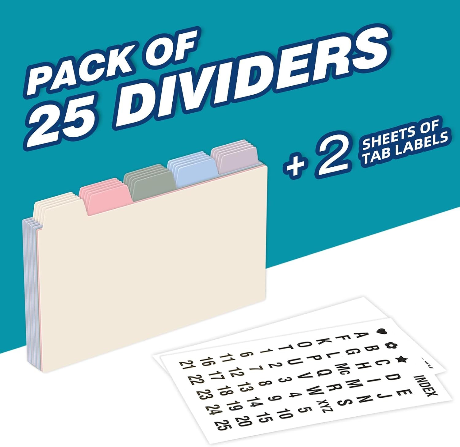3X5 Plastic Index Card Dividers, Morandi Colors, Heavyweight Poly Index Card Gui