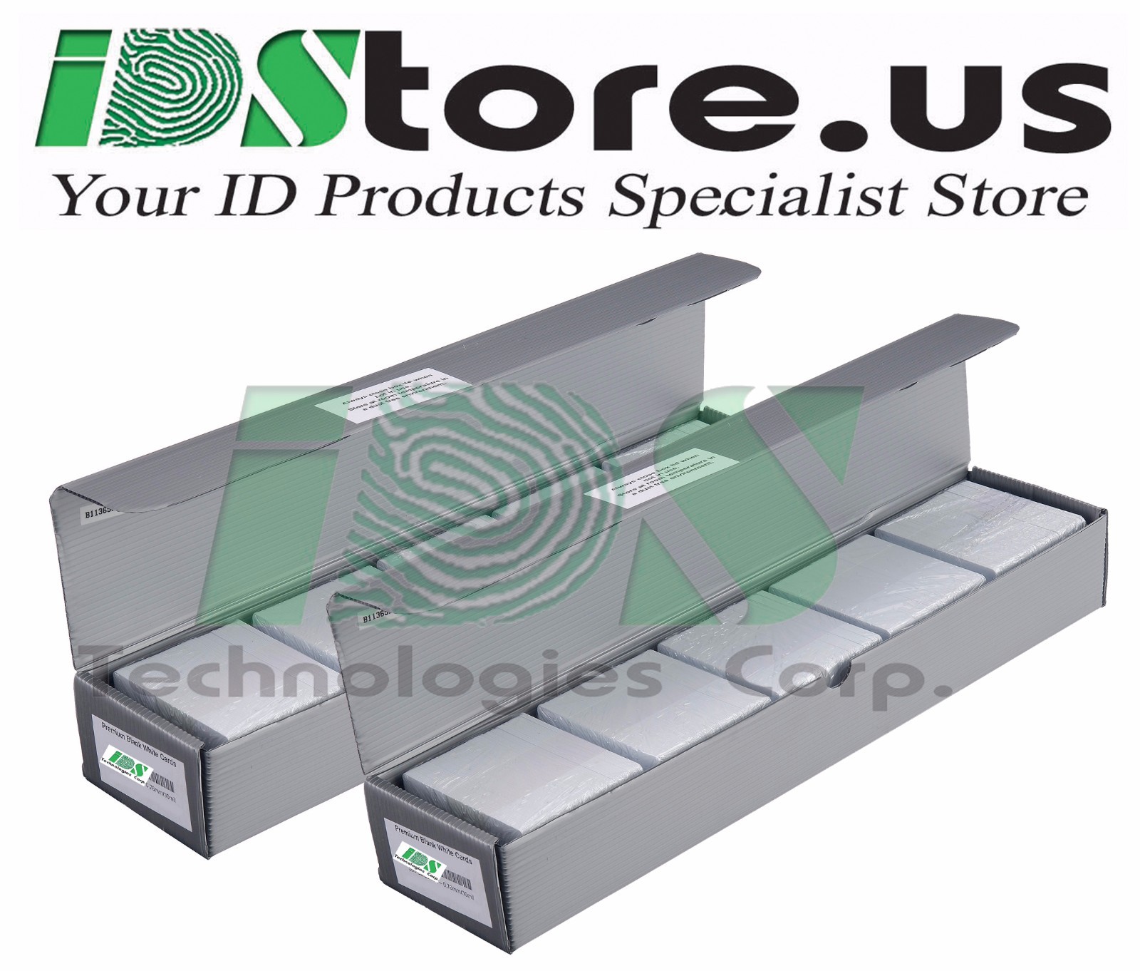 1000 Blank White PVC Cards – CR80, 30 Mil, Credit Card Size
