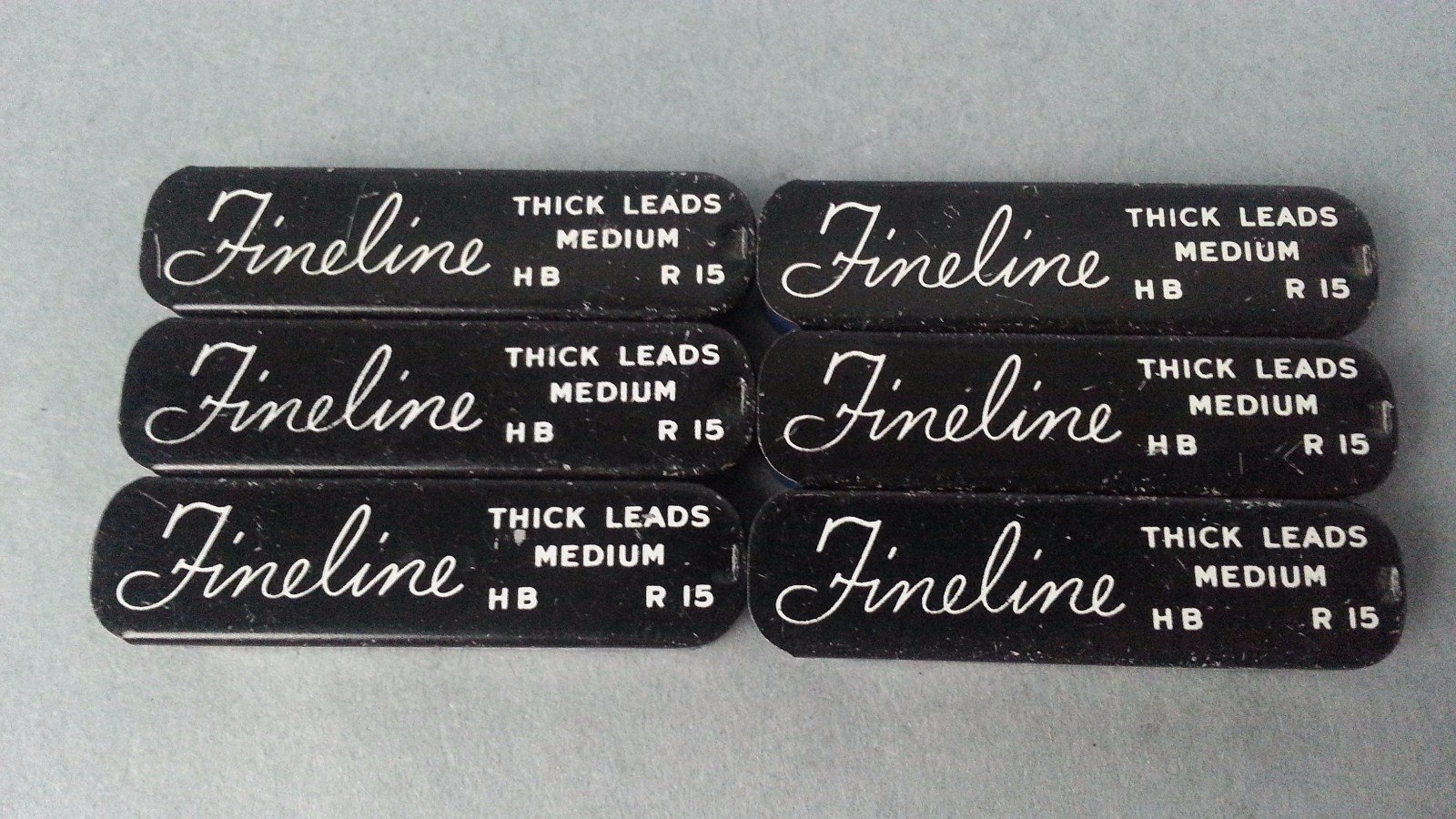 6 NOS New Old Stock SHEAFFERS Pen Co Fineline Thick Pencil Leads Medium HB R15