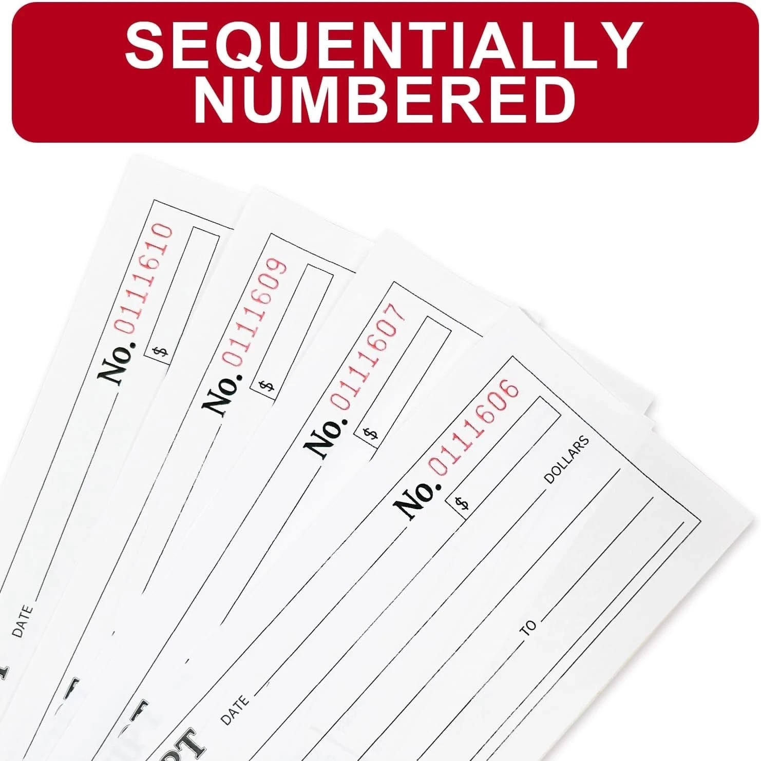 6-Pack Carbonless Receipt Book for Small Business – Money & Rent Receipts,…