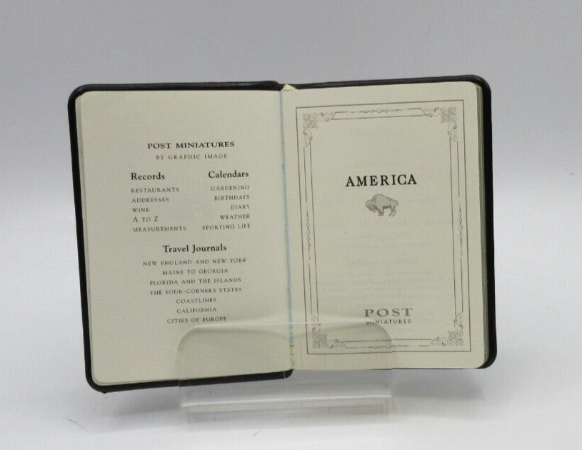 America’s Coastlines Mini Travel Journal Leather Cover Post Miniatures Black
