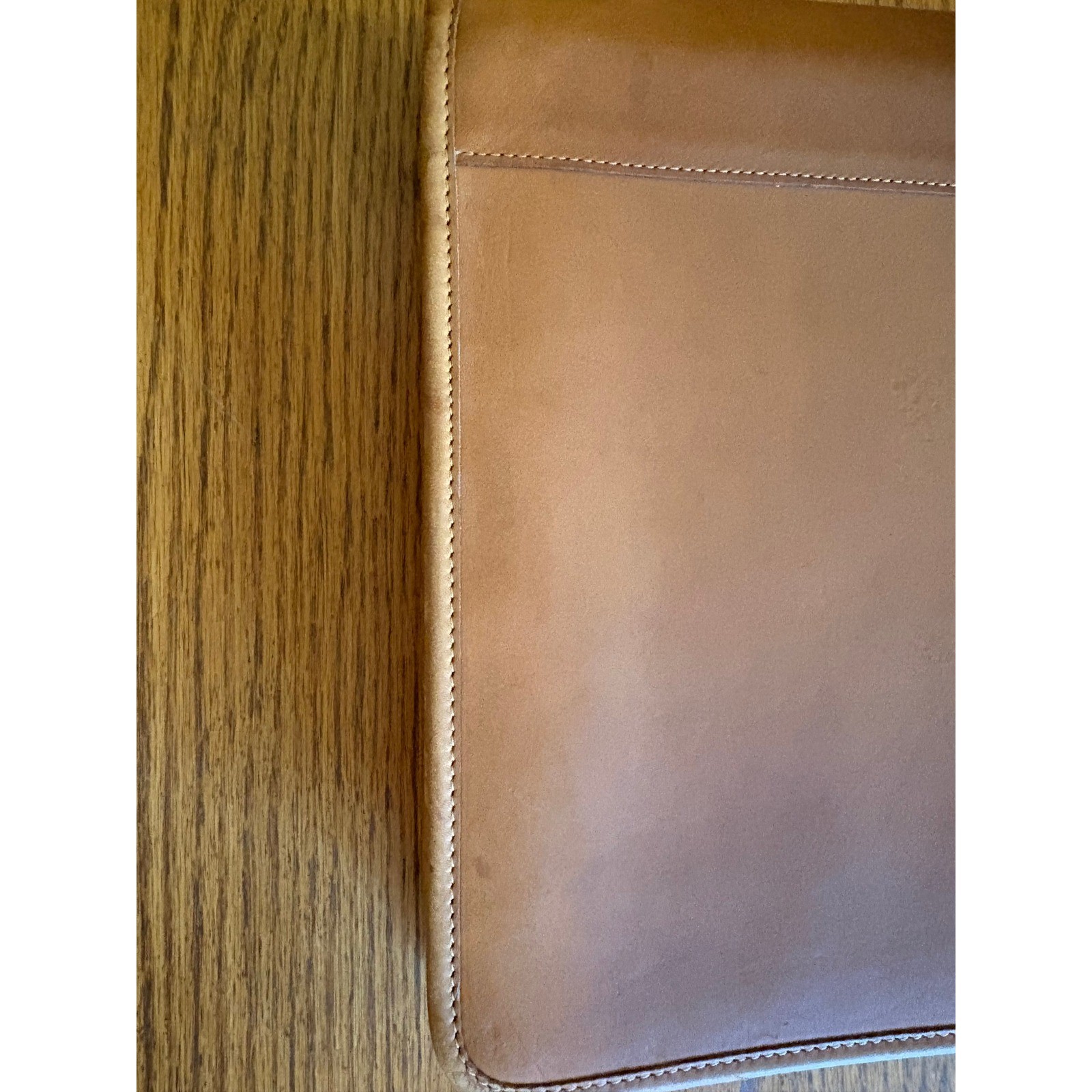 Coach Vintage Tan Leather Zip Around Portfolio Organizer Document Case Tan