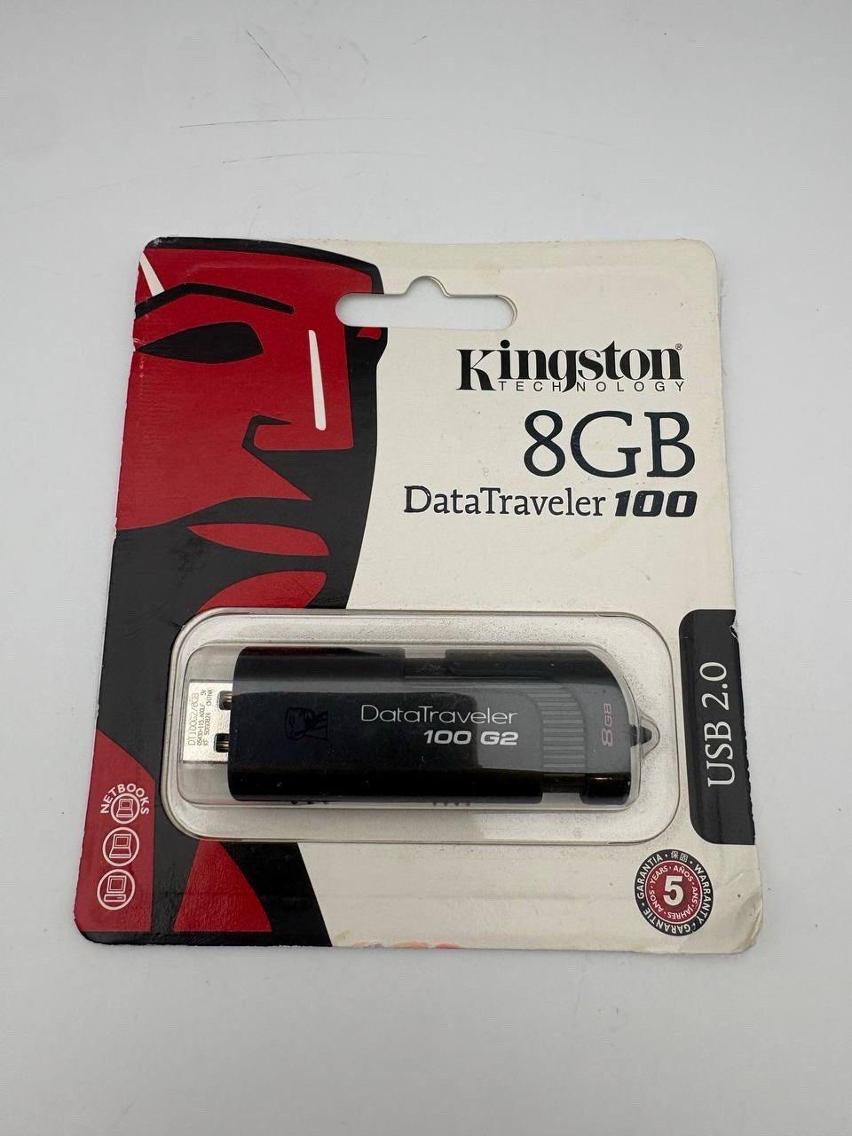 Kingston DataTraveler 100 G2 8GB USB 2.0 Flash Drive DT100G2 New Sealed Pack