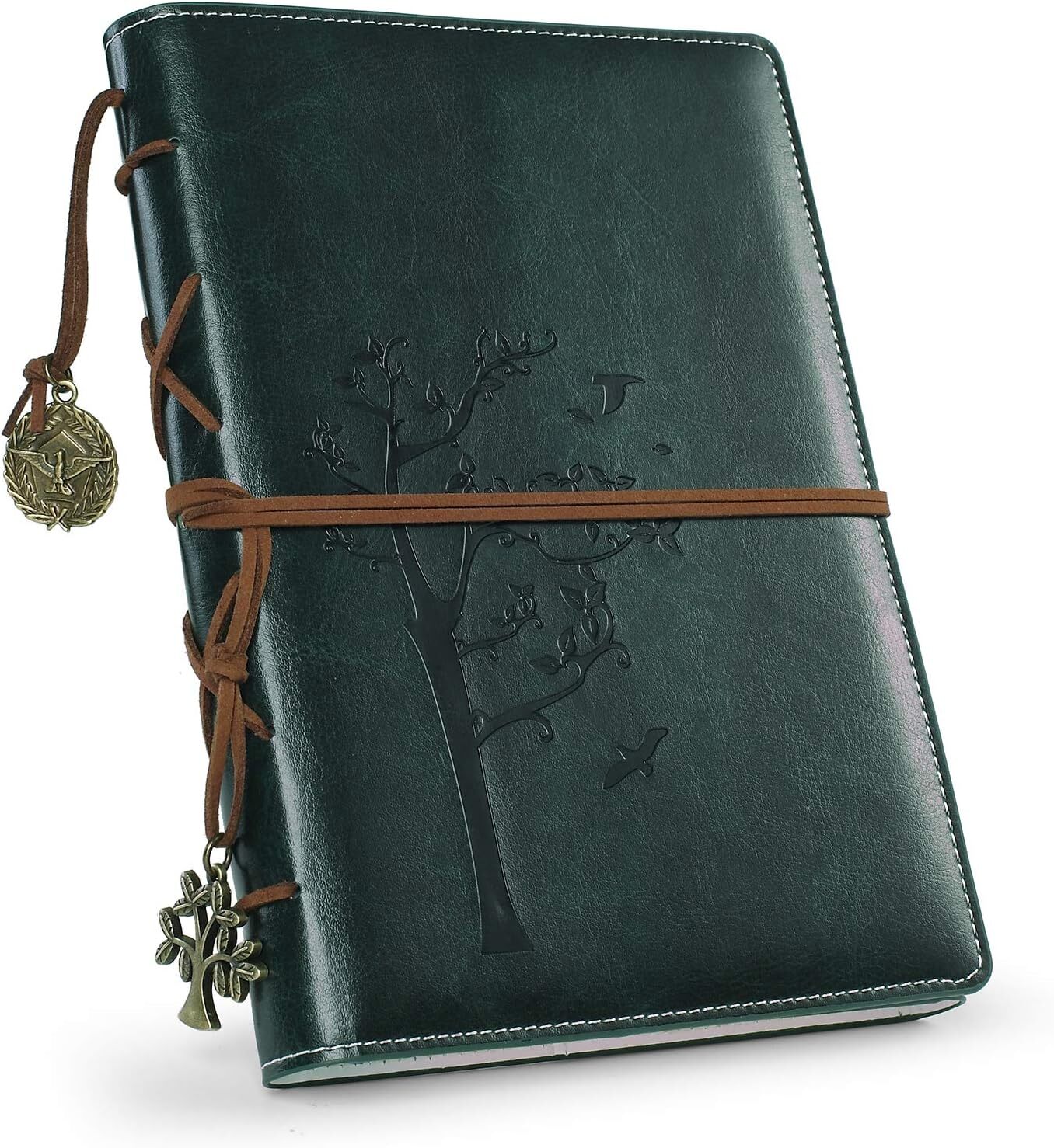 Vintage Purple Faux Leather Refillable Writing Journal – Slim A5 Diary Notebook