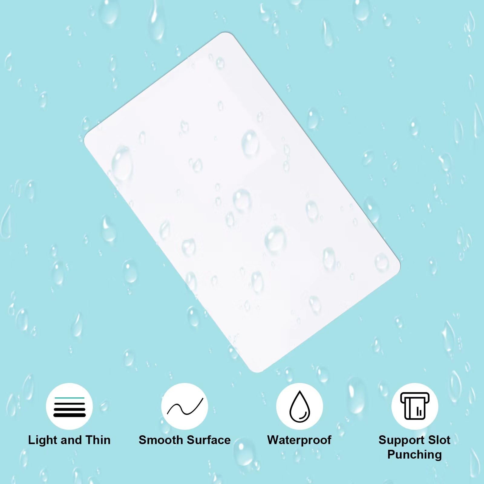100 Pack – Premium Blank PVC Cards – CR80 30 Mil Graphic Quality White Plasti…