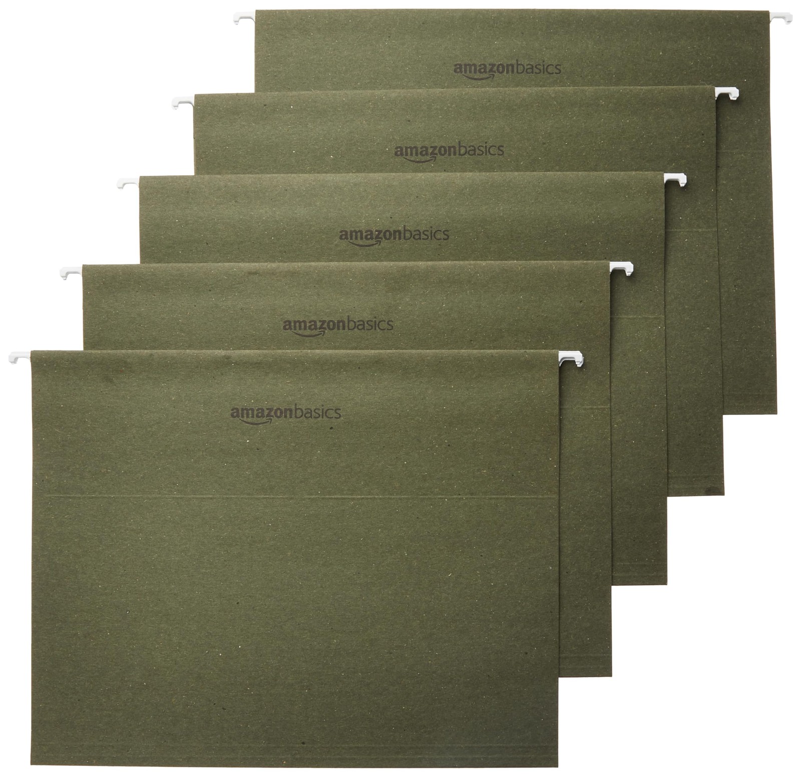 Amazon Basics Hanging File Folders with Adjustable Tabs, 25 Pack, Green