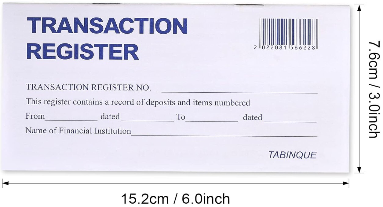 24 PCS Check Registers for Personal Checkbook, Easy to Read Checkbook Register