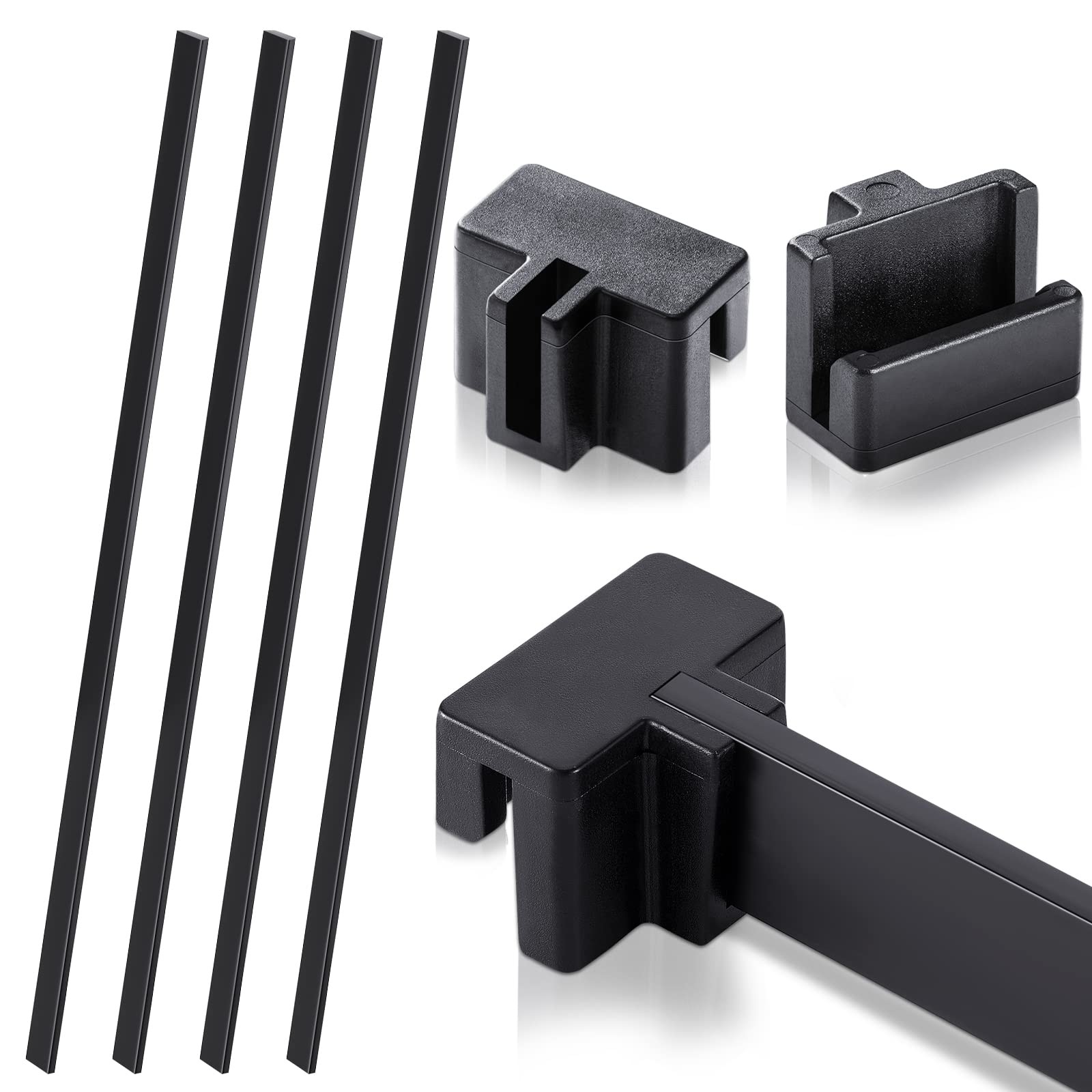 12 Pcs PVC Adjustable File Cabinet Rails Set Include 8 Hanging File Rail Clip…
