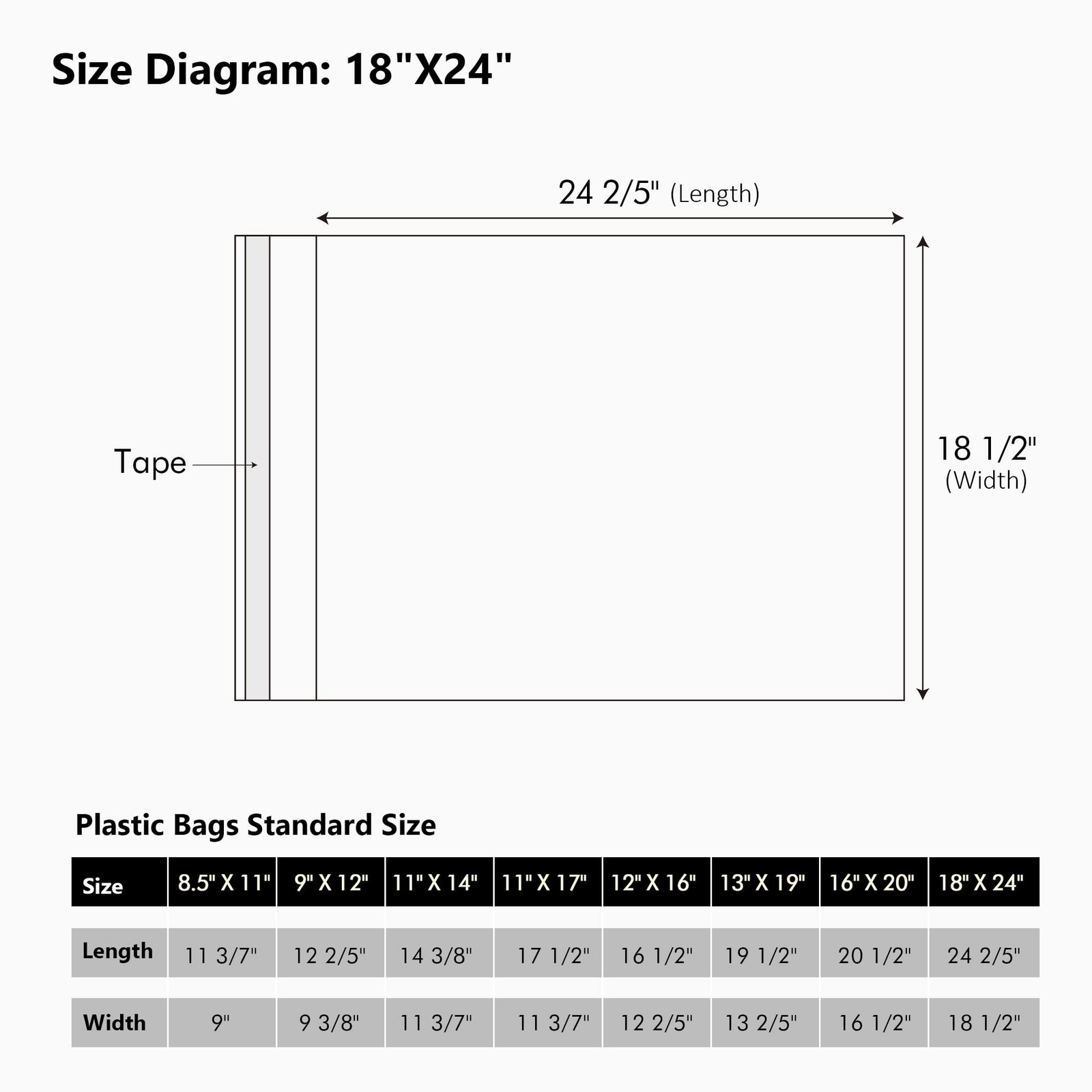 50 Pack Acid-Free Crystal Clear Sleeves Storage Bags for 18×24 Art Prints/Pic…