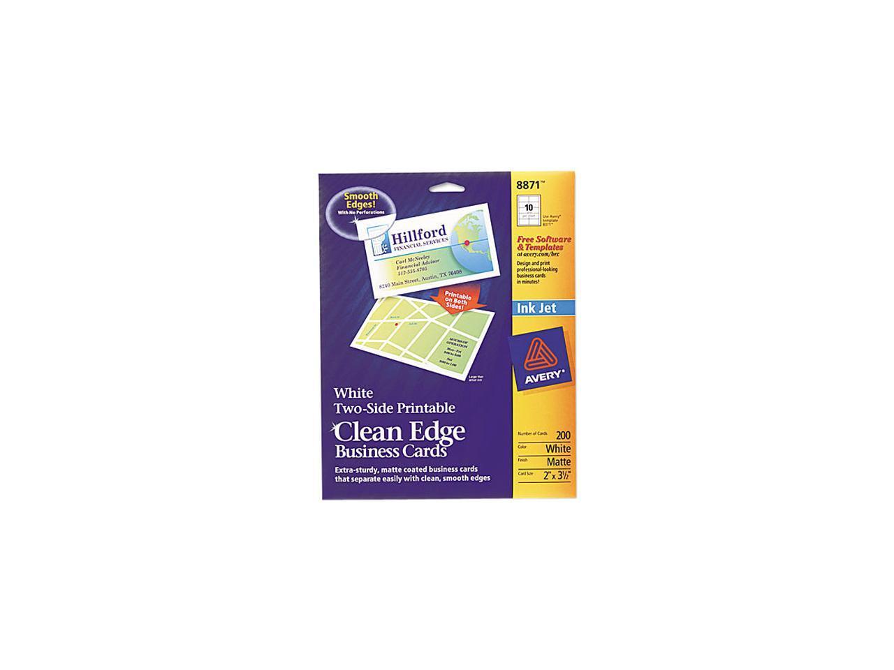 Avery Clean Edge Business Cards, True Print Matte, Two-Sided Printing, 2″ x 3.5″