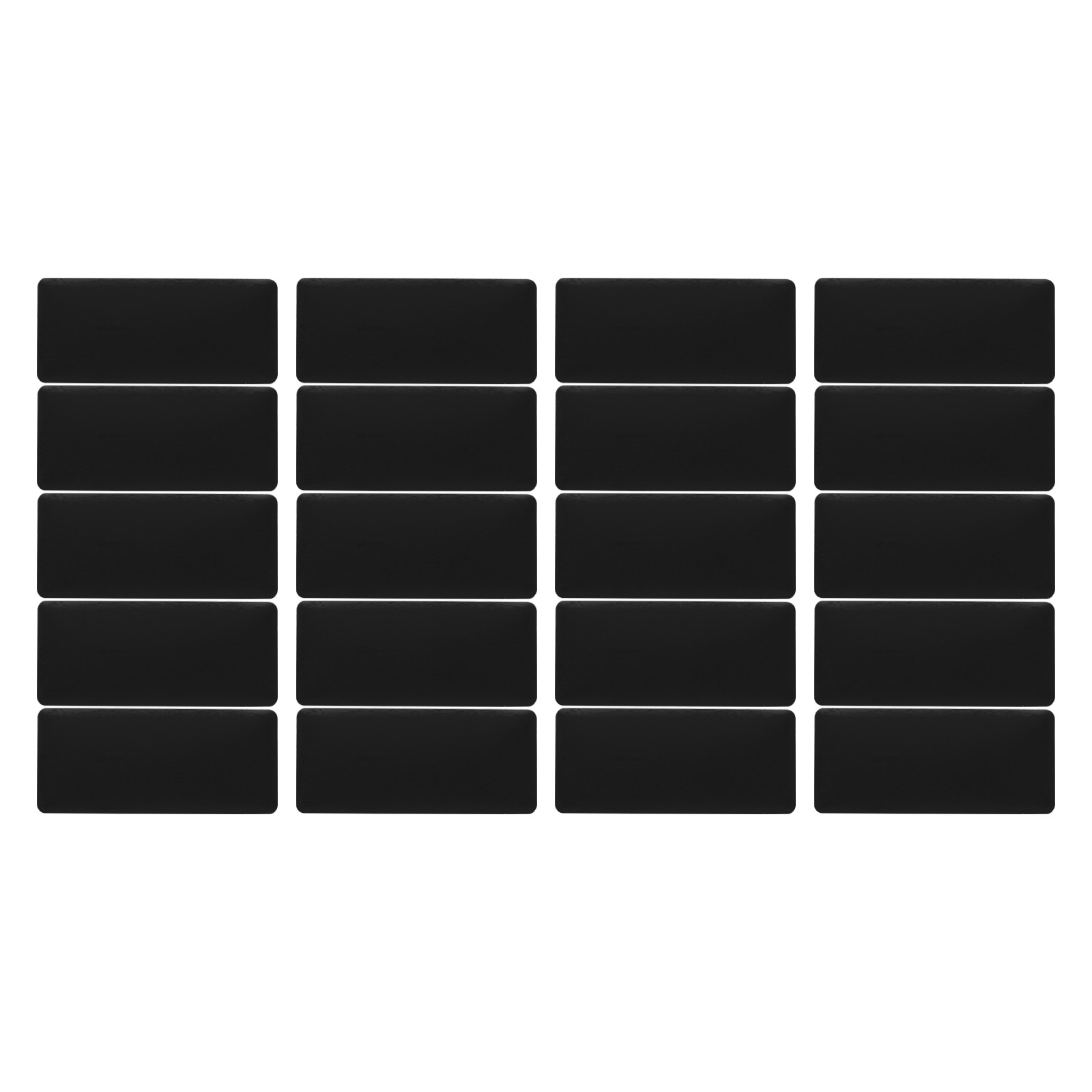 20Pcs Blank Name Plates Anodized Aluminium Laser Engraved Black 2 x 1 Inch