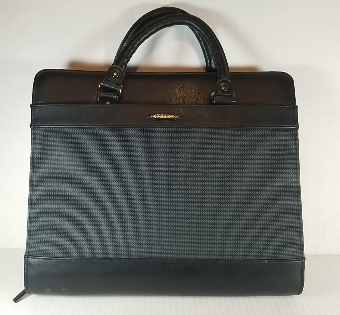 Day Runner Organizer Binder Black Zip Portfolio Planner Case Faux Leather Handle