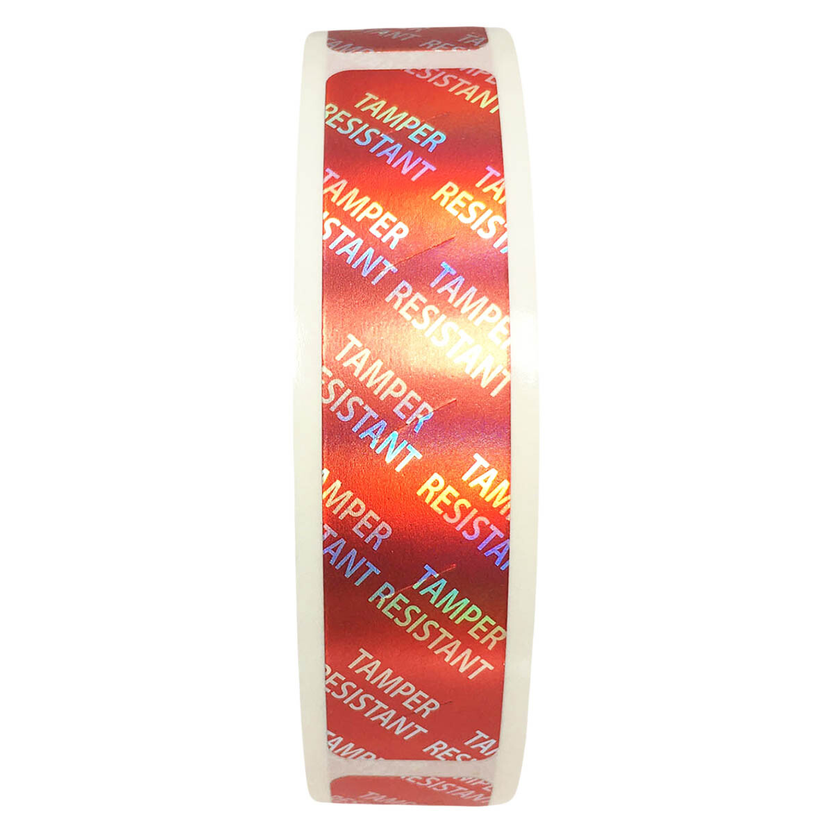 Red Tamper Resistant Evident Labels | 0.75″ x 3.5″ Inch Rectangle | 500 Pack