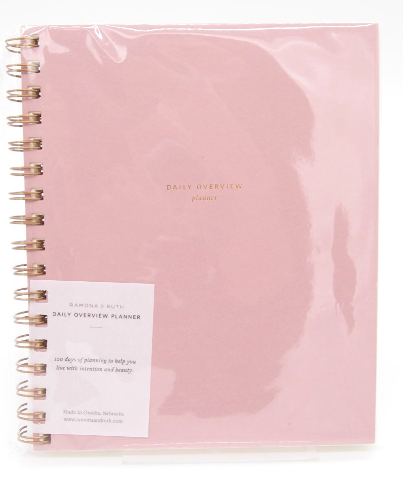 (1) Ramona & Ruth DAILY OVERVIEW PLANNER Undated 3-month Journal Dusty Rose New