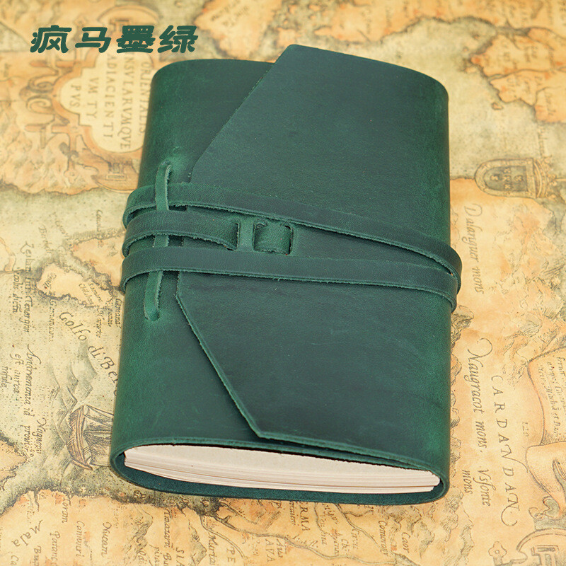 Handmade Crazy Horse Leather Cover Vintage NoteBook Diary Journal Travel Notepad