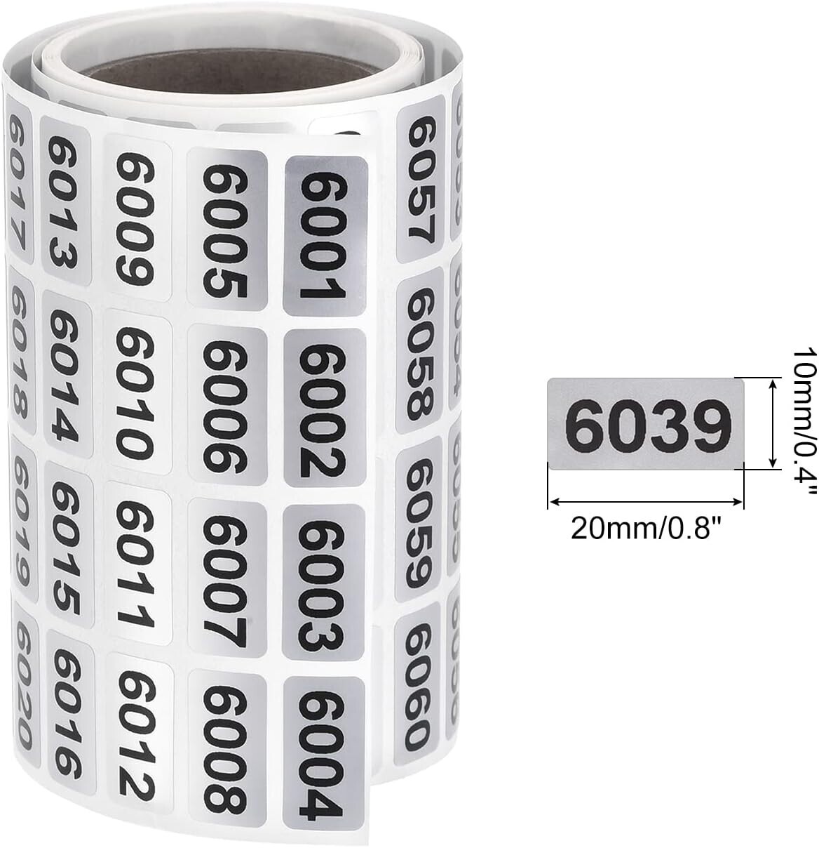 1-10000 Self Adhesive Consecutive Number Inventory Labels Stickers Waterproof