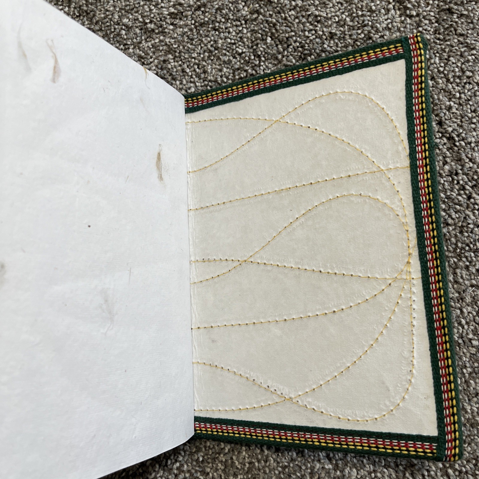 PAISLEY JOURNAL MULTI PURPOSE DIARY/SKETCHBOOK ARTISAN CREATED HANDMADE PAGES
