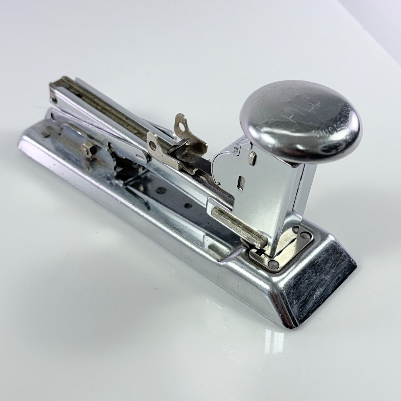 Ace Fastener Corp Pilot Model 402 Chrome Stapler Vintage 1938 Art Deco Made USA