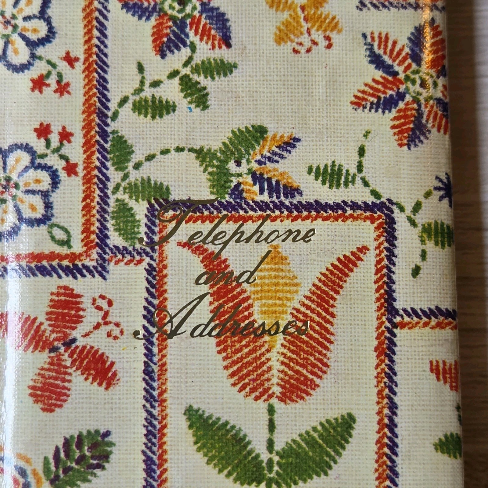Vintage 60s 70s Telephone Address Book Retro Country Floral UNUSED 1975 NOS