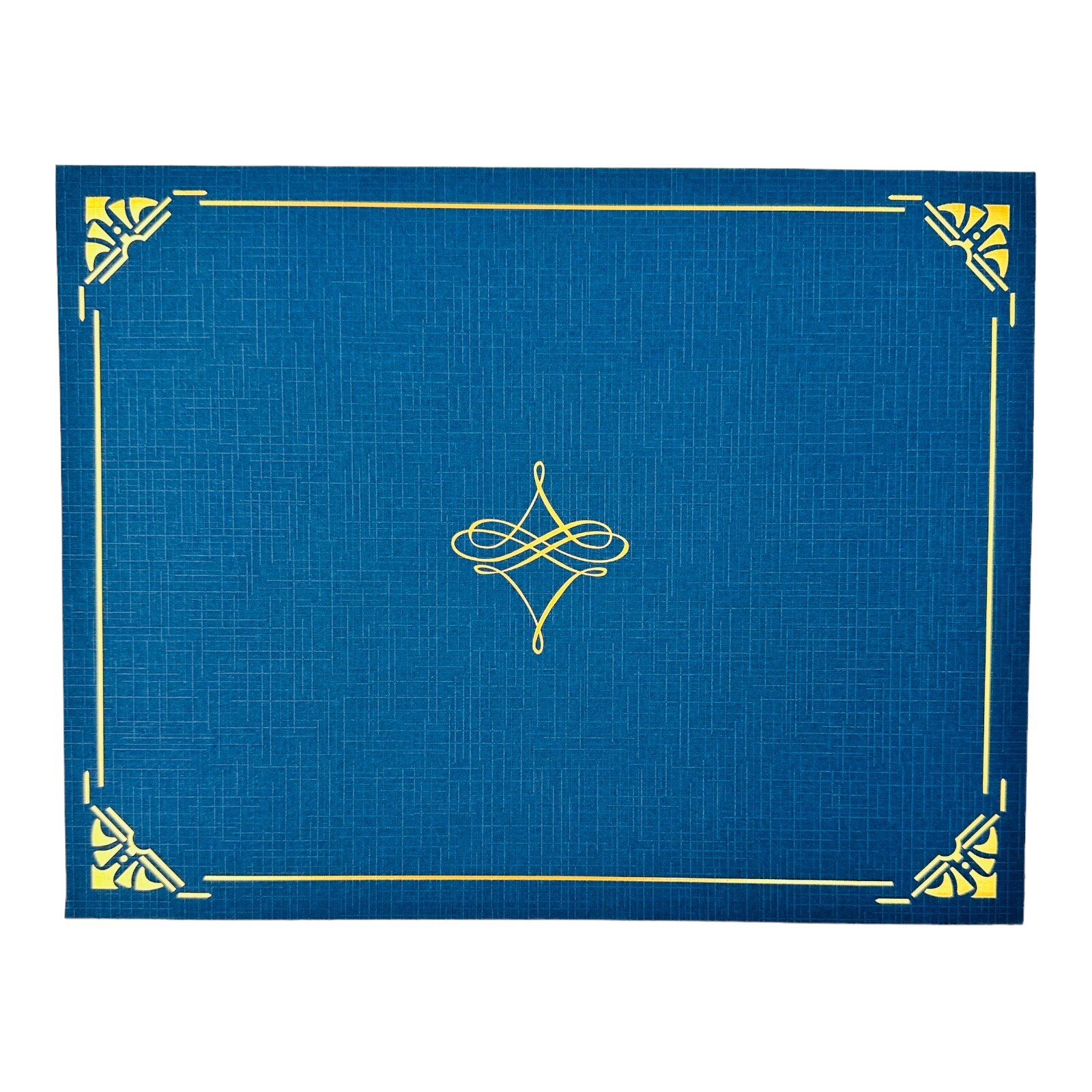 5 Pack Blue Certificate Covers w/ Gold Foil, Diploma Holder for 8.5×11 Paper