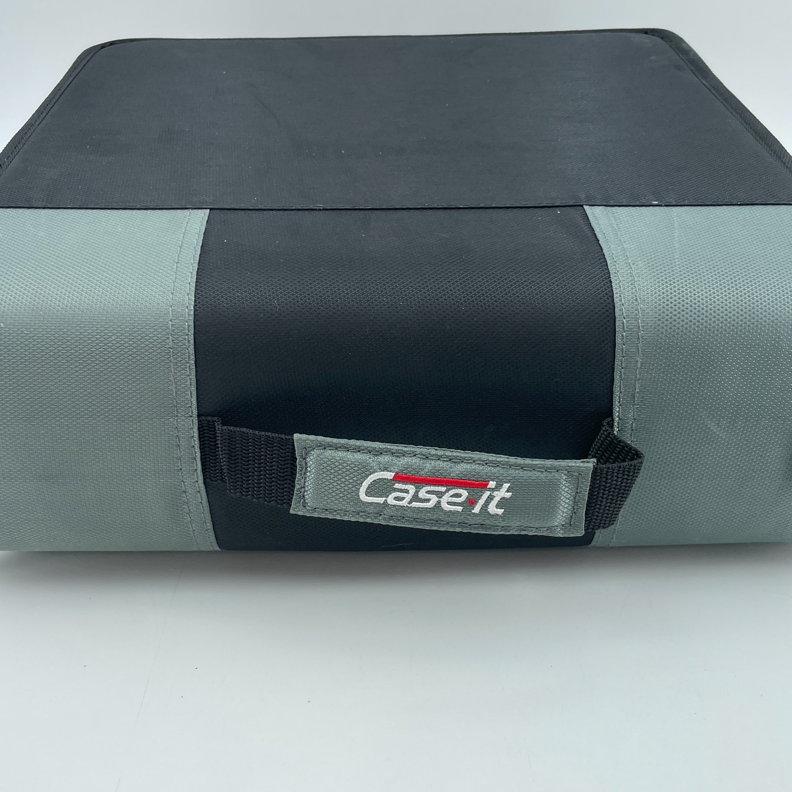 CASE IT Dual 2.0 4 Inch Zipper Binder Black Gray 2 in 1 Dual Ring Organizer NEW