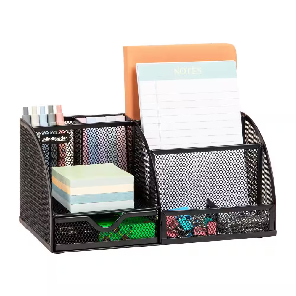 11 In. L X 5.5 In. W X 5 In. H Desktop Organizer File Storage Accessory Storage