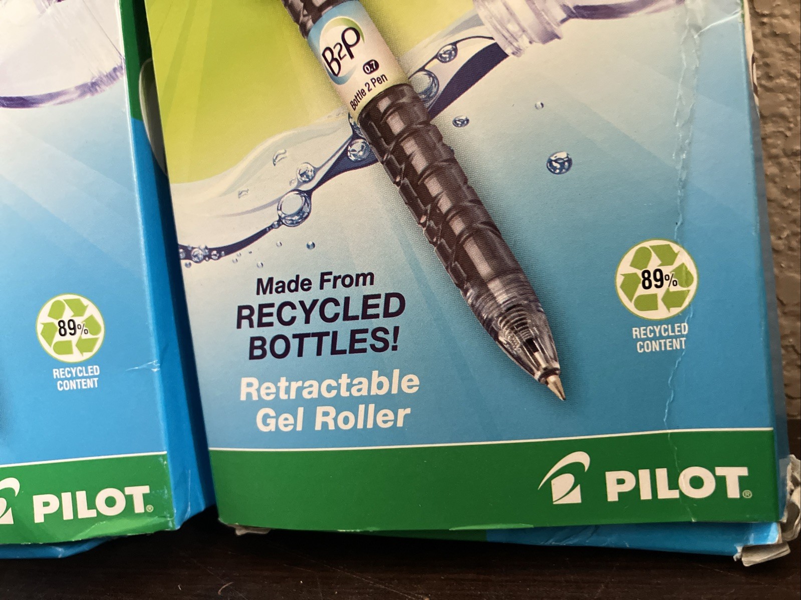 24 Pens (2 Boxes) Pilot B2P Retractable Gel Roller Pen Black Ink 0.7mm