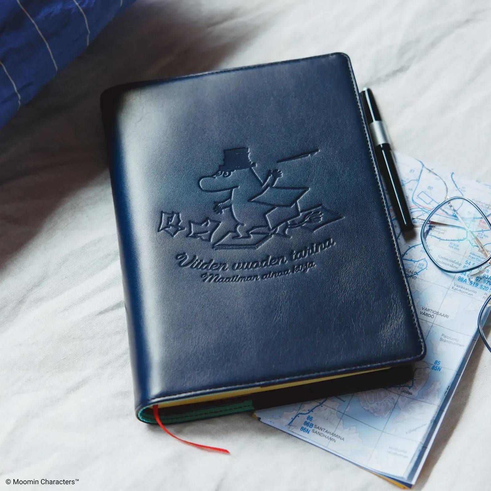 Hobonichi Techo 5-Year Diary A5 Cover Moomin Memory Record Leather Navy Japan
