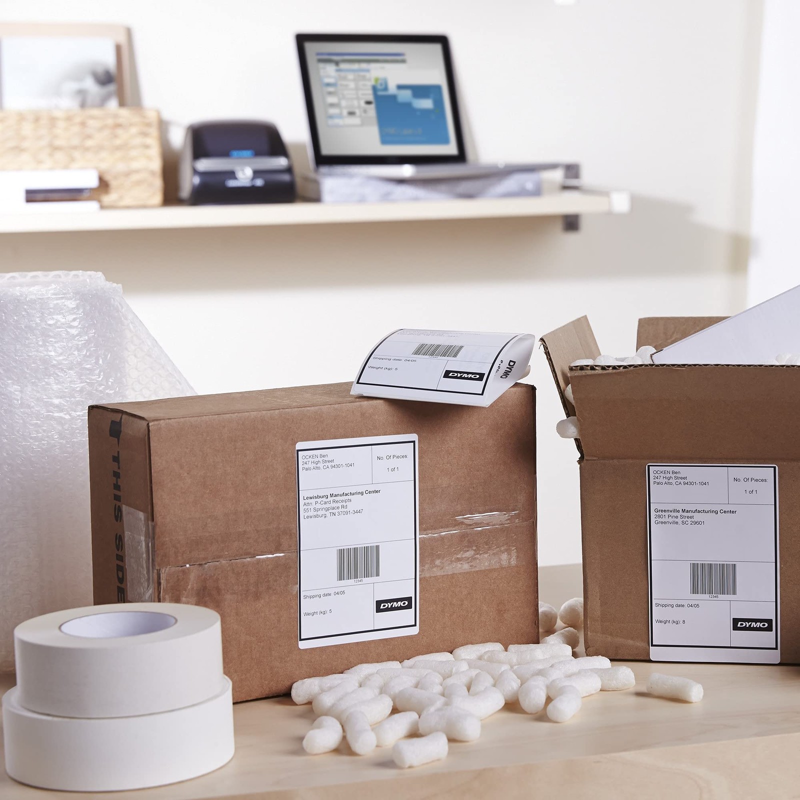 DYMO Authentic LW Extra-Large Shipping Labels for 1 Roll, White