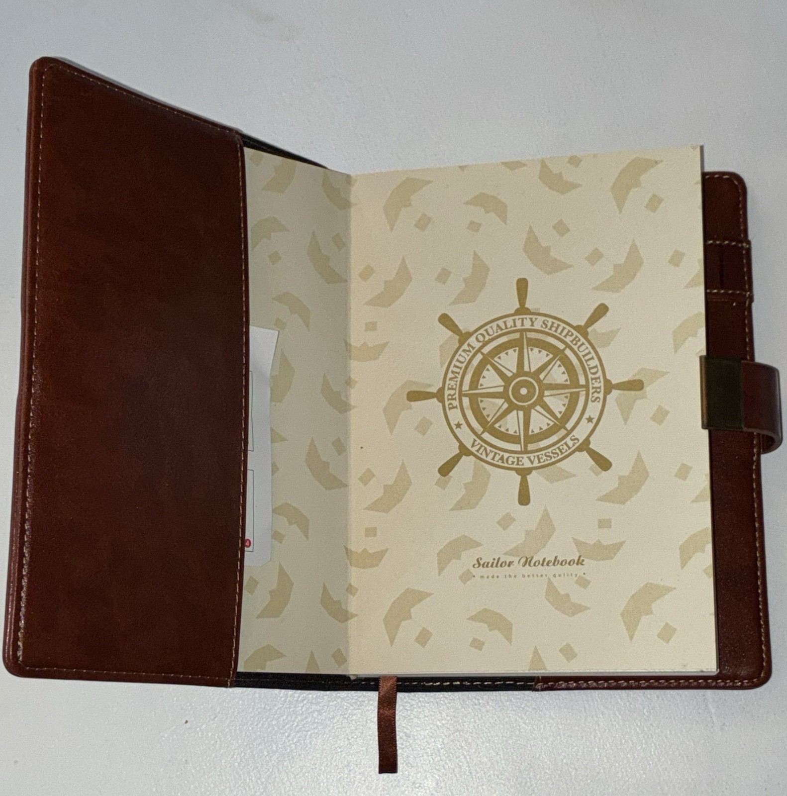 CAGIE Journal with Lock Unisex Vintage Sailor Notebook Reusable Faux Leather