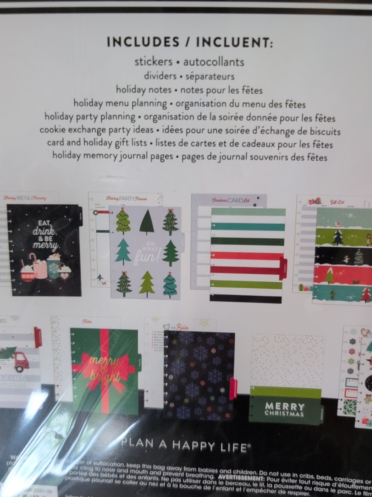 The Happy Planner CHRISTMAS EXTENSION PACK 165 pieces
