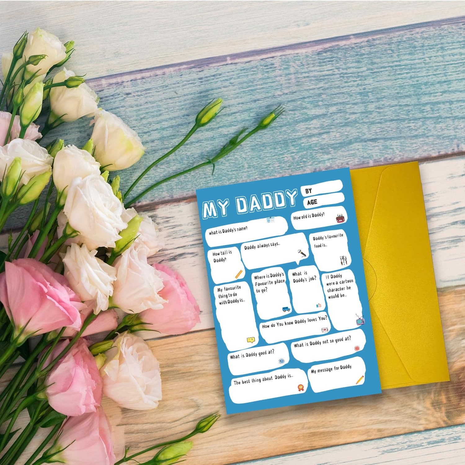 Fathers Day Card Gifts Cute Daddy Birthday Greeting Card Unique Men Present