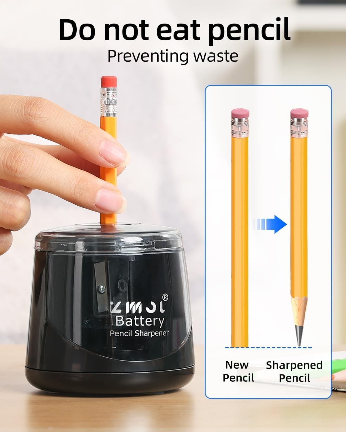 Battery Powered Electric Pencil Sharpener,Small Battery Operated Colored Penc…