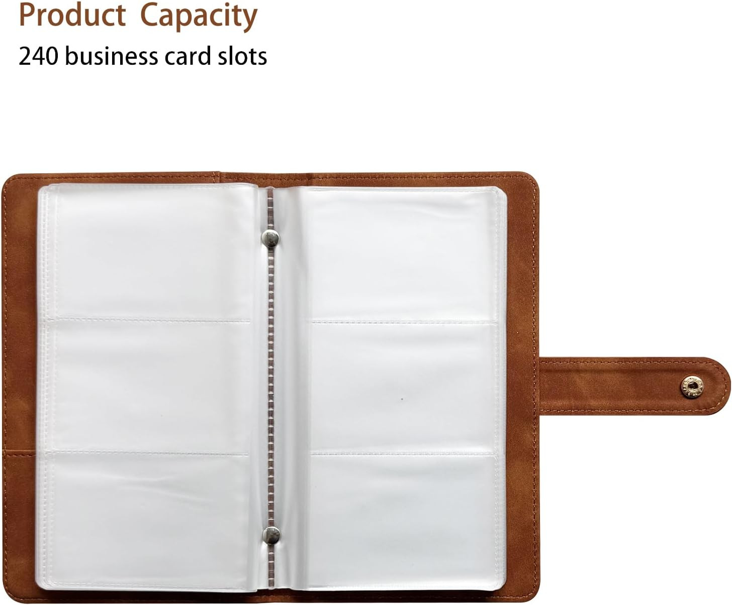 Leather Professional Business Card Holder Book Organizer, 240 Card Slots Capacit