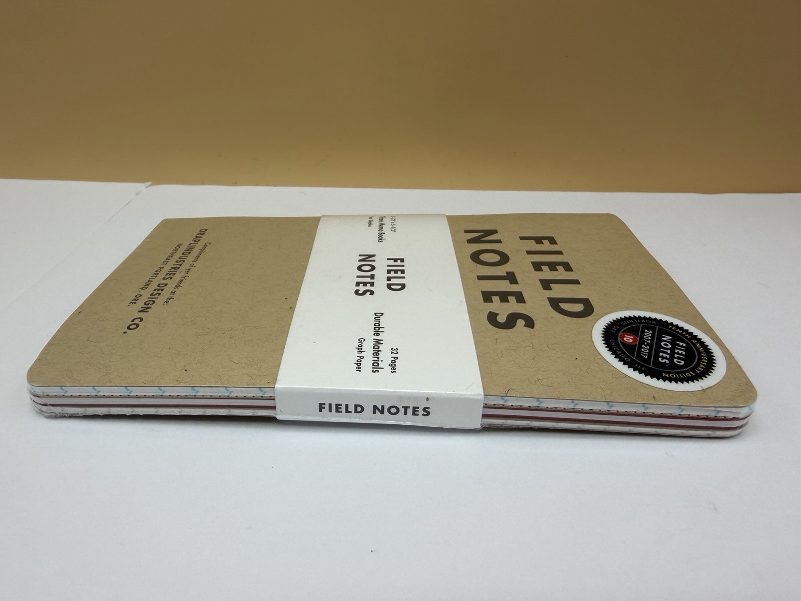 Field Notes 10th Anniversary Edition Sealed 3-Pack Memo Books Aaron Draplin