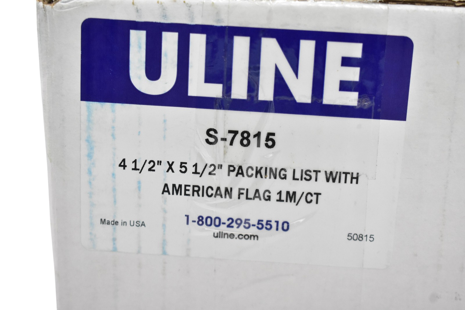 ULINE S-7815 Packing List Envelopes 4.5×5.5 in American Flag 1000 Made USA Case