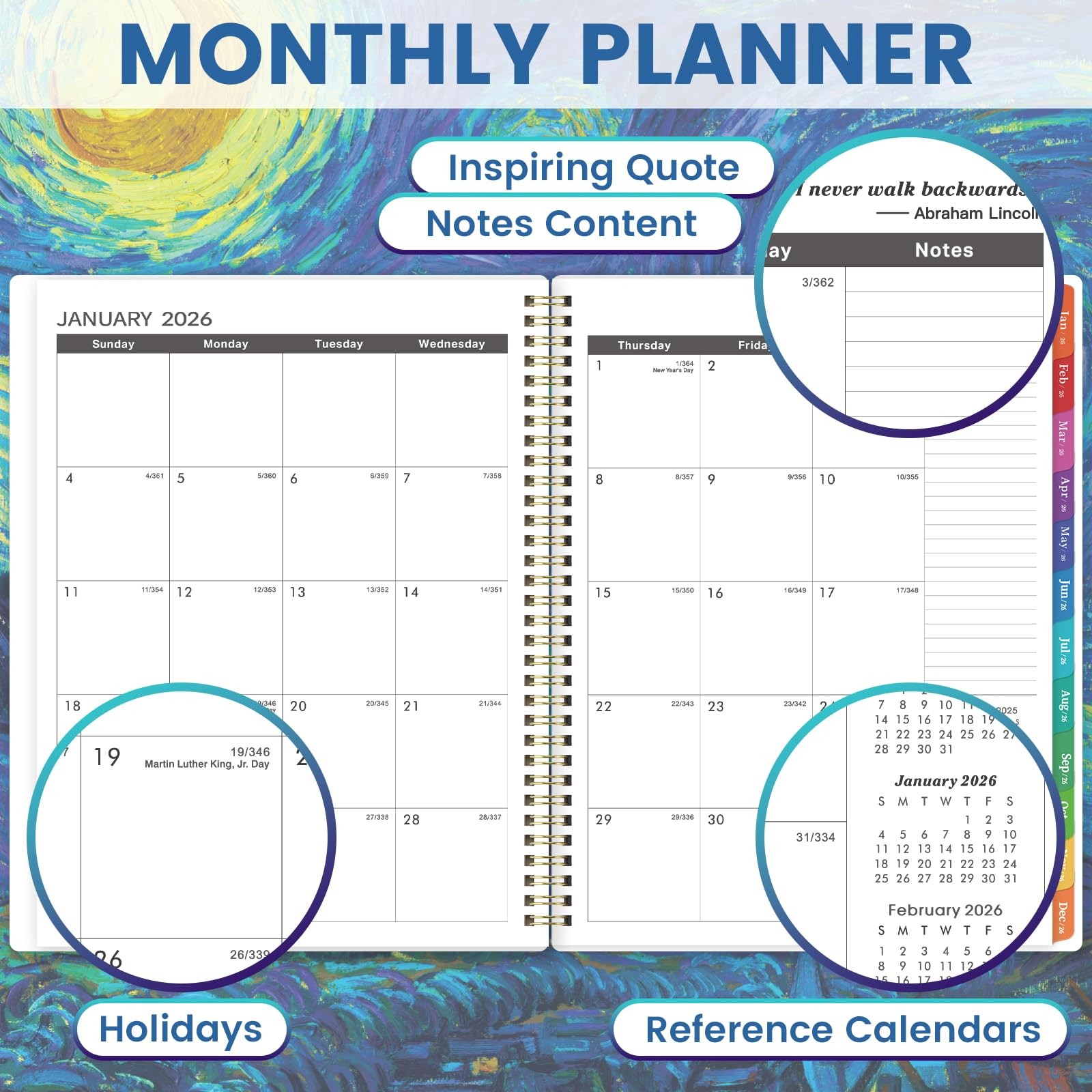 2026-2028 Monthly Planner – 3 Year Monthly Planner/Calendar 2026-2028, Jan. 2…