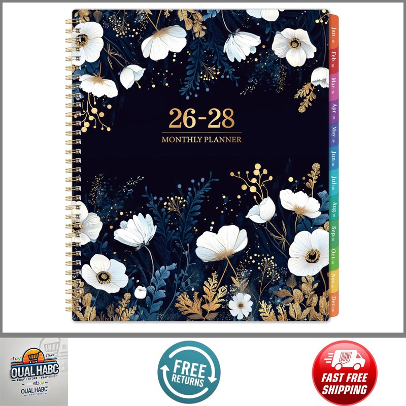 3 Year Monthly Planner 2026-2028 9×11 Inch 36-Month Calendar with Tabs Inner Poc
