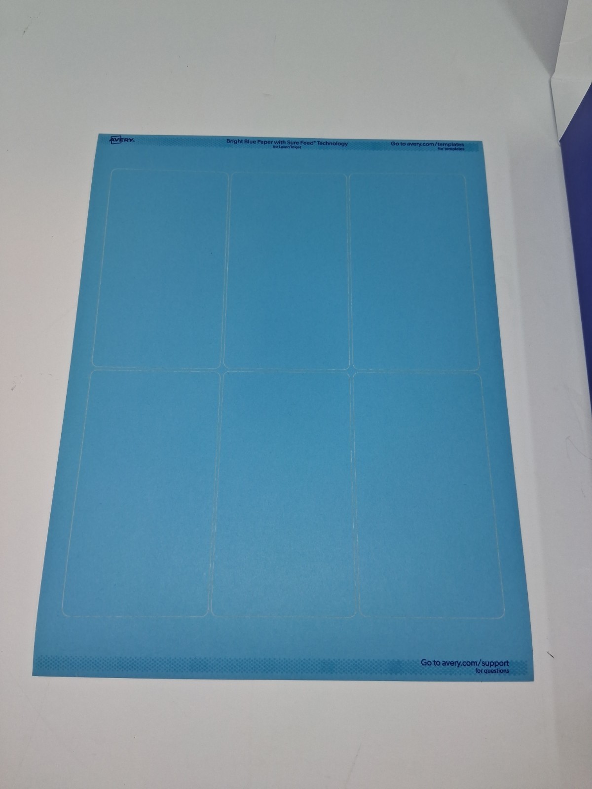 1350 Avery 2″ x 4.5″ Rectangle Labels 225 Sheet Bright Blue Paper Presta T00-1XS