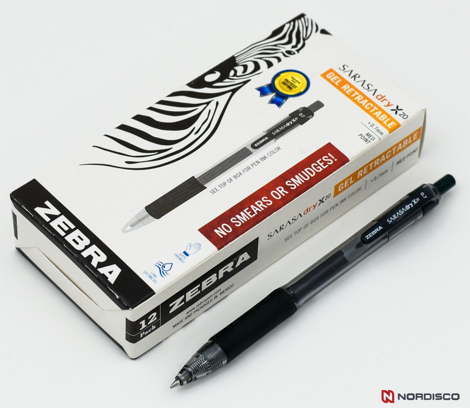 Zebra Sarasa dry X20 0.7 46940 Forest Green Gel Ink Medium Point Pen, Box of 12