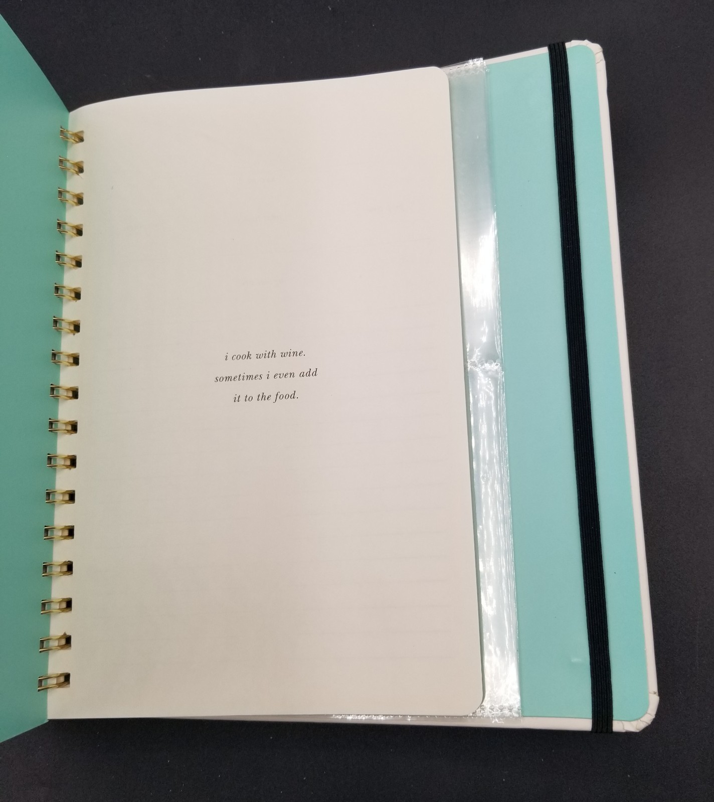 Kate Spade Polka Dot Recipe Book Unused Journal Black & White Robin’s Egg Blue